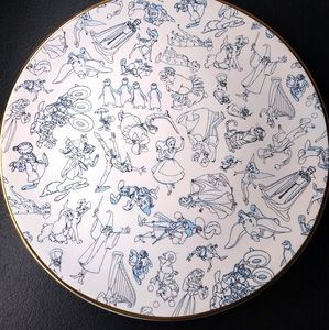 Ink and paint plate with Splash Mountain character